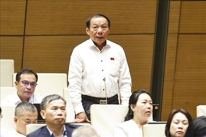 Minister of Culture, Sports, and Tourism Nguyen Van Hung speaks at the meeting (Photo: VNA)