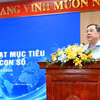 Permanent Deputy Prime Minister Pham Gia Tuc speaks at the conference on promoting exports to meet the double-digit growth target on June 25. (Photo: VNA)