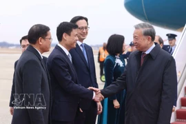 Party General Secretary To Lam arrived at Joint Base Andrews in the US at February 18 noon (local time) to attend the inaugural meeting of the Gaza Board of Peace. Photo: VNA