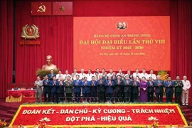 Leaders and former Party and State leaders and delegates at the 8th Congress of the Central Public Security Party Organisation for the 2025 - 2030 term. Photo: VNA