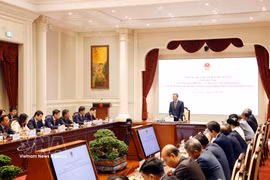 Party General Secretary and State President To Lam holds a working session with the Ministry of Foreign Affairs' leadership and Vietnamese ambassadors and heads of representative missions abroad in Hanoi on July 31. Photo: VNA
