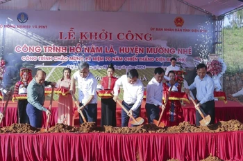 Work on big reservoir starts in Dien Bien 