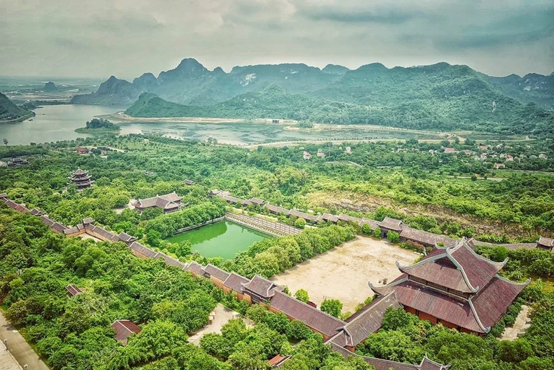 Bai Dinh Pagoda sits within the Trang An Landscape Complex, a UNESCO World Cultural and Natural Heritage site. (Photo: VNA) 