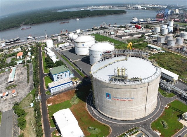 The Thi Vai LNG Terminal of PV Gas in the southern province of Ba Ria - Vung Tau, which produces about one million tonne of liquefied natural gas (LNG) per year. (Photo: VNA) 