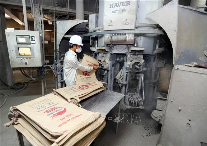 A cement production line at Thang Long Cement JSC invested by Indonesia in Quang Ninh. (Photo: VNA)