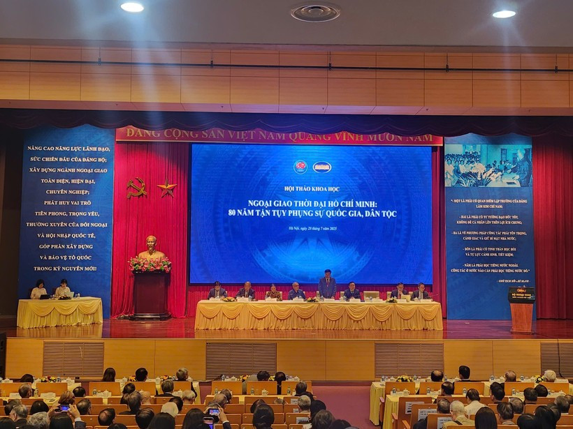 Scientific seminar “Diplomacy in the Ho Chi Minh Era: 80 Years of Devoted Service to the Nation. (Photo: VietnamPlus) 