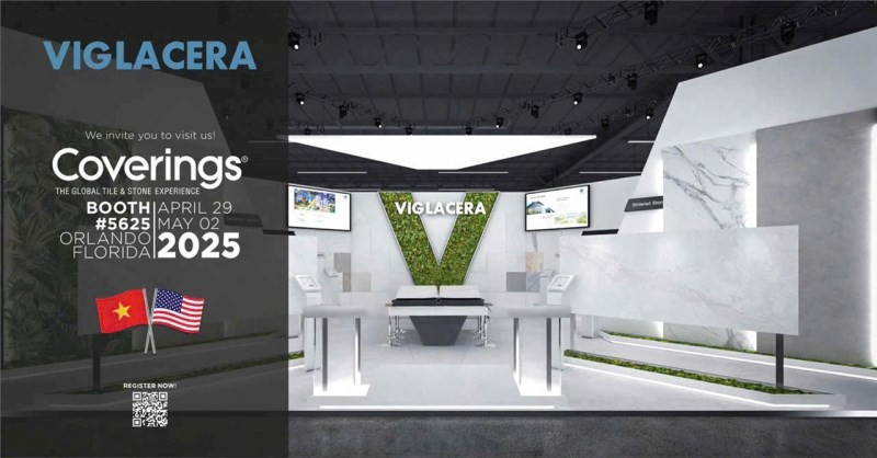  Viglacera showcases green building materials at Coverings 2025 in US (Photo: viglacera.com.vn)