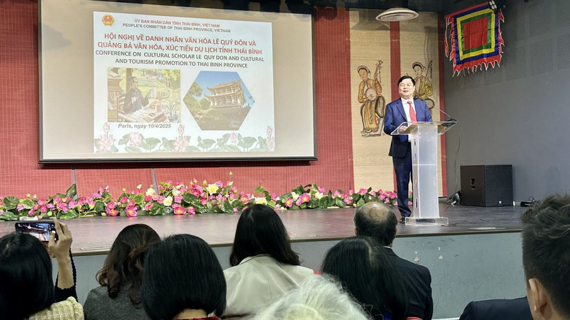 Vice Chairman of the Thai Binh People's Committee Pham Van Nghiem speaks at the event. (Photo: VNA)