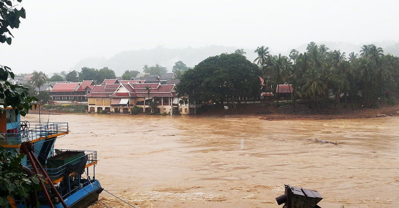 Flood in Luang Prabang of Laos (Photo: laotiantimes.com) 