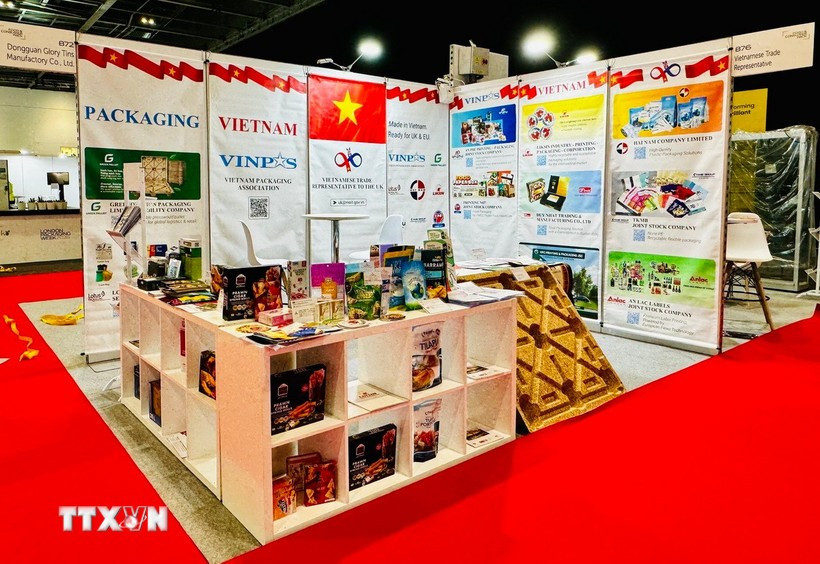 The Vietnam pavilion at the London Packaging Week. (Photo: VNA) 