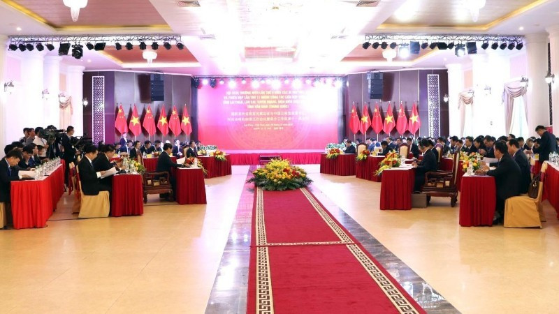 The meeting between Lai Chau and Yunnan officials in the Vietnamese province on October 29 (Photo: nhandan.vn)