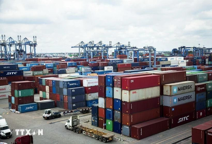 Containers at a terminal of the Saigon Newport Corporation (Photo: VNA)