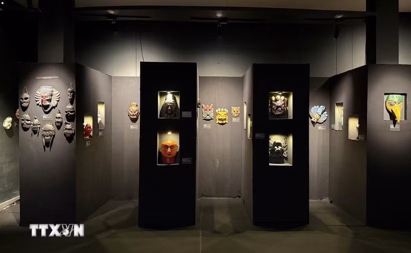 The exhibition features nearly 100 ritual and performance masks from Vietnam, India, Thailand, China, the Republic of Korea, Sri Lanka, and Myanmar, highlighting Asia’s shared spiritual and artistic heritage. (Photo: VNA)