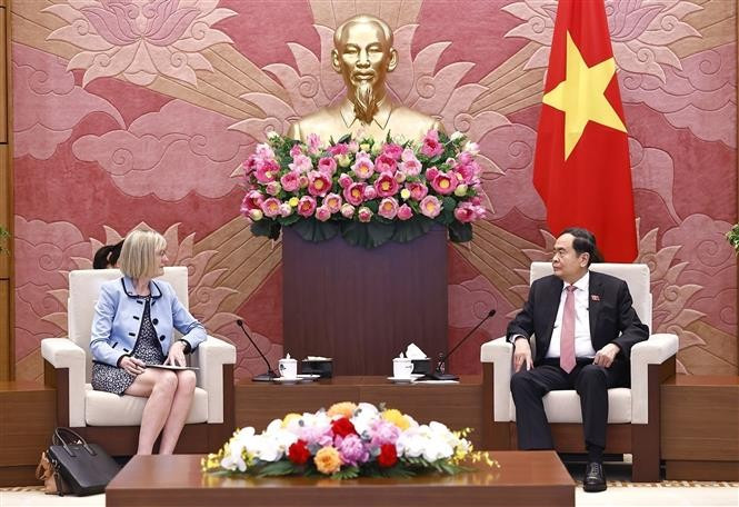 Vietnamese NA Chairman Tran Thanh Man receives new Australian Ambassador Gillian Bird (Photo: VNA)