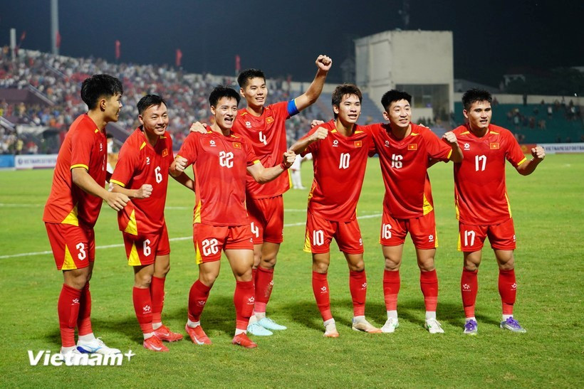 The Vietnam U23 team has qualified for the AFC U23 Asian Cup finals for the sixth consecutive time. (Photo: VNA) 