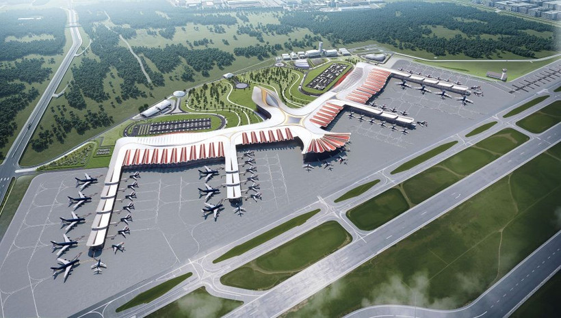 A graphic image of a new terminal of Phu Quoc International Airport (Photo: CPG Consultants)