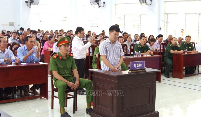 The mock trial in Tan Dong commune, Dong Thap province, on November 5 (Photo: VNA)