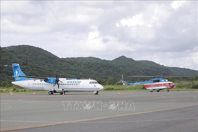 Con Dao Airport served nearly 100,000 passengers between May and June, (Photo: VNA)