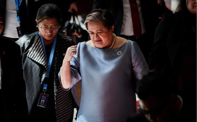 Philippine Secretary of Foreign Affairs Theresa P. Lazaro after the Special Asean Foreign Ministers’ Meeting (AMM) to discuss the current situation between Cambodia and Thailand. (Photo: BERNAMA) 