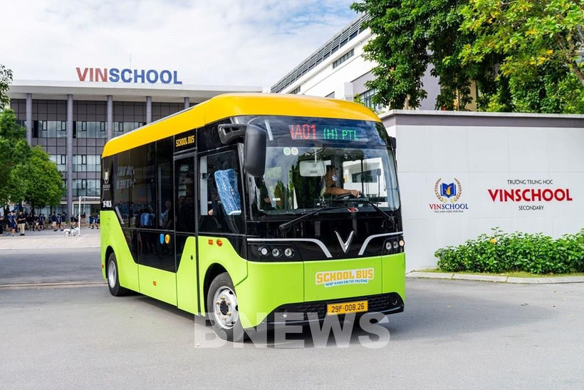 Vietnam rolls out first all-electric school bus service (Photo: VNA)