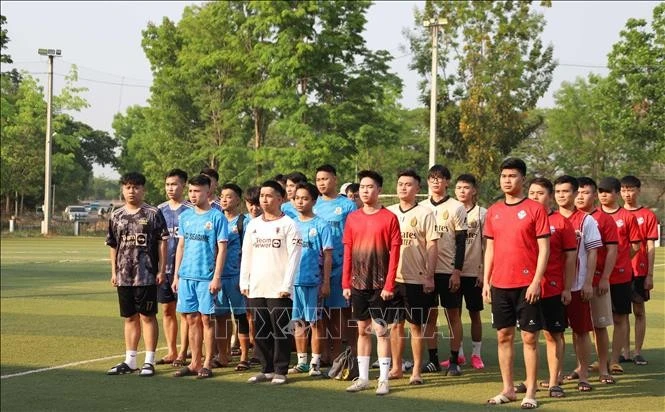 Vietnamese Student Football Tournament kicks off in Laos (Photo: VNA) 