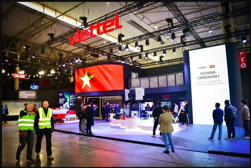 Viettel’s booth at Mobile World Congress (MWC) Barcelona 2025. (Photo: Viettel)