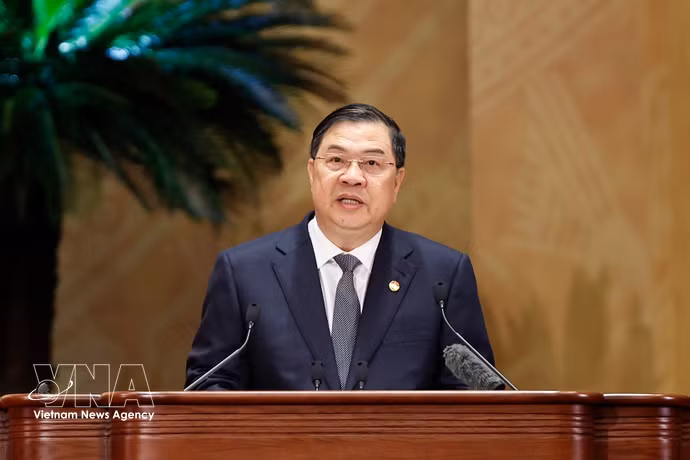 Permanent Deputy Prime Minister Pham Gia Tuc speaks at the congress. (Photo: VNA)