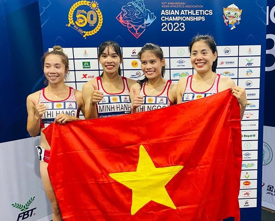 Vietnamese women's relay team bag gold at Asian Athletics Championships ảnh 2