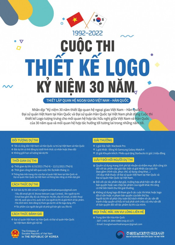 Logo design contest marks 30th anniversary of Vietnam – RoK diplomatic ties ảnh 1