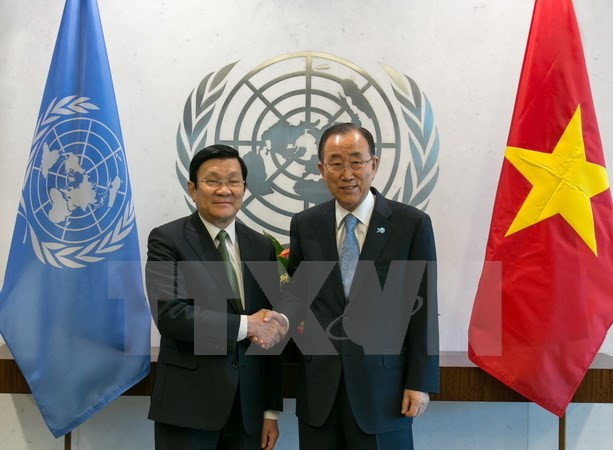 Vietnamese President meets with UN Secretary-General in NY ảnh 1