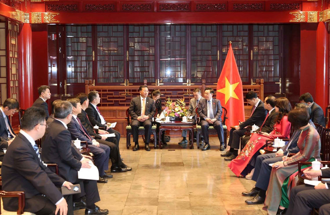 Top legislator receives heads of China’s leading corporations ảnh 1 Top legislator receives heads of China’s leading corporations ảnh 1