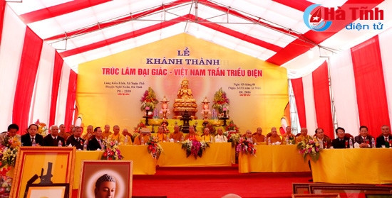 Truc Lam Dai Giac temple in Ha Tinh inaugurated ảnh 1