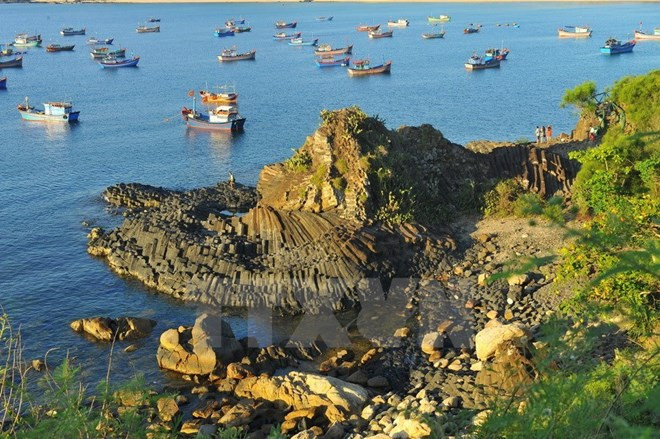 Holiday makers fill beaches in Phu Yen central province ảnh 1