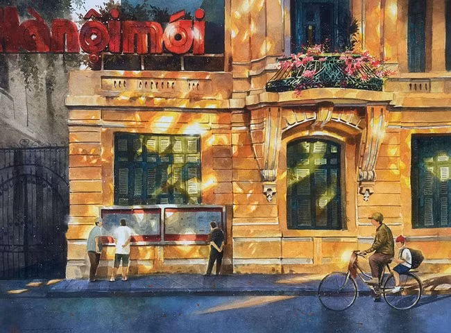 Exhibition on Hanoi charms art lovers in capital city ảnh 1