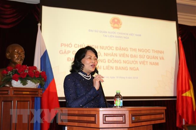 Vice President meets overseas Vietnamese in Russia ảnh 1 Vice President meets overseas Vietnamese in Russia ảnh 1