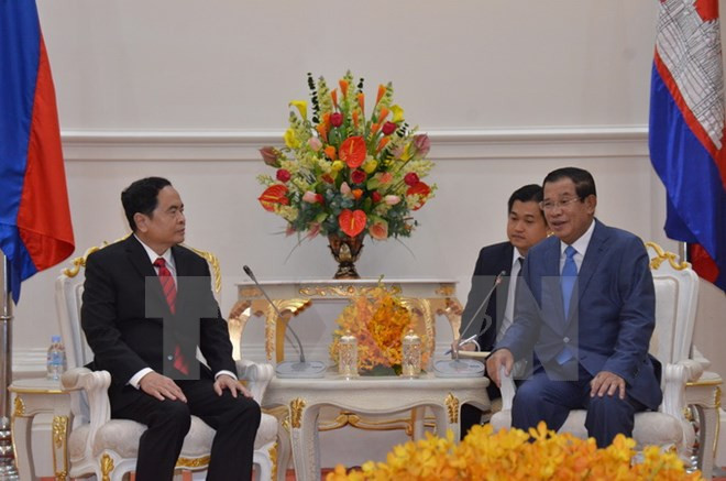 Cambodian leaders receive visiting Vietnam Fatherland Front President ảnh 1 Cambodian leaders receive visiting Vietnam Fatherland Front President ảnh 1