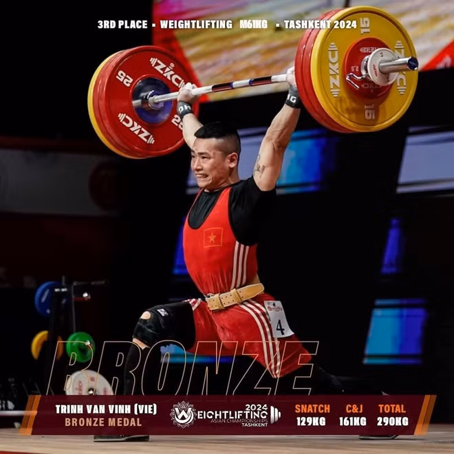 Vietnamese wins bronze medal at 2024 Asian Weightlifting Championship ảnh 1