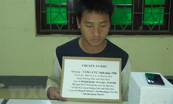 Heroin trafficker arrested in northern border Dien Bien province ảnh 1 Heroin trafficker arrested in northern border Dien Bien province ảnh 1
