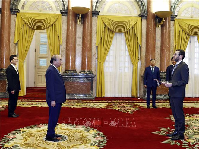 President receives Ambassadors of UK, Norway, Denmark, Czech Republic ảnh 1