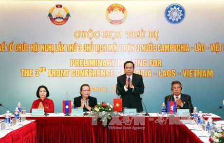 Preparations for Vietnam-Laos-Cambodia front conference discussed ảnh 1 Preparations for Vietnam-Laos-Cambodia front conference discussed ảnh 1