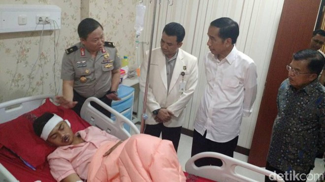 Indonesian President visits victims of bomb attacks ảnh 1