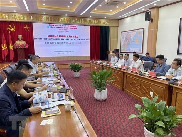 Hai Phong, China's Hainan share experience in seaport, logistics management ảnh 1