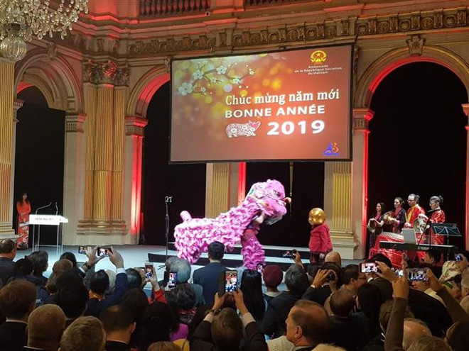 Vietnamese people in France gather for Tet celebration ảnh 1