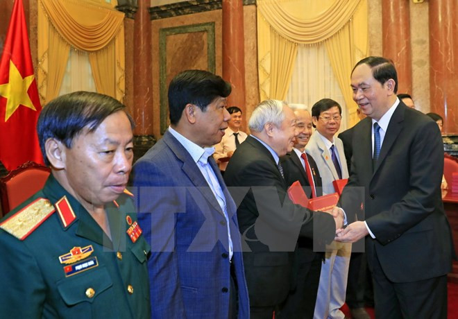 President meets former volunteer soldiers in Cambodia ảnh 1 President meets former volunteer soldiers in Cambodia ảnh 1