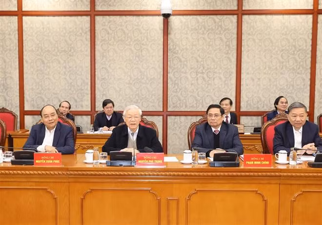 Politburo, Secretariat of Party Central Committee hold first session ảnh 2