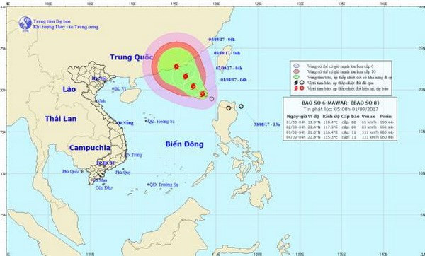 Two storms, low pressures forecast to hit Vietnam in September ảnh 1 Two storms, low pressures forecast to hit Vietnam in September ảnh 1