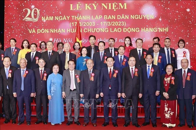 Ceremony marks 20th anniversary of NA Standing Committee's Board for People's Aspiration ảnh 1 Ceremony marks 20th anniversary of NA Standing Committee's Board for People's Aspiration ảnh 1