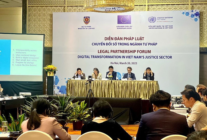 Partnership forum discusses digital transformation in justice sector ảnh 1
