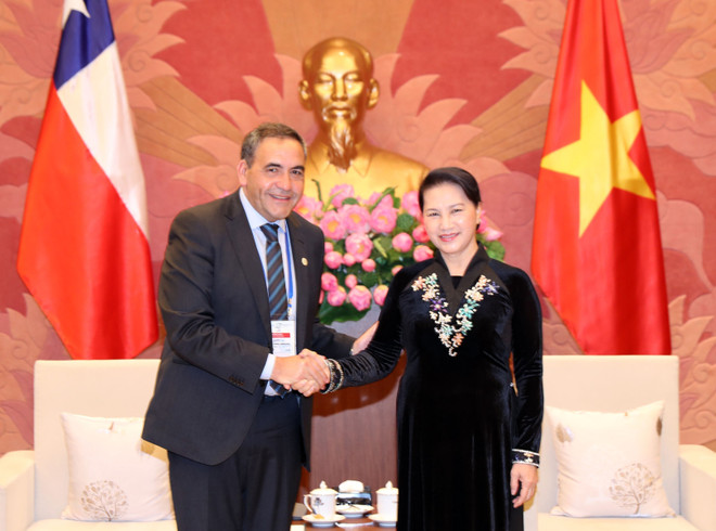 Top legislator of Vietnam receives leader of Chile’s lower house ảnh 1 Top legislator of Vietnam receives leader of Chile’s lower house ảnh 1