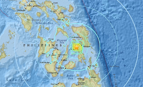 5.9-magnitude quake shakes central Philippine island ảnh 1